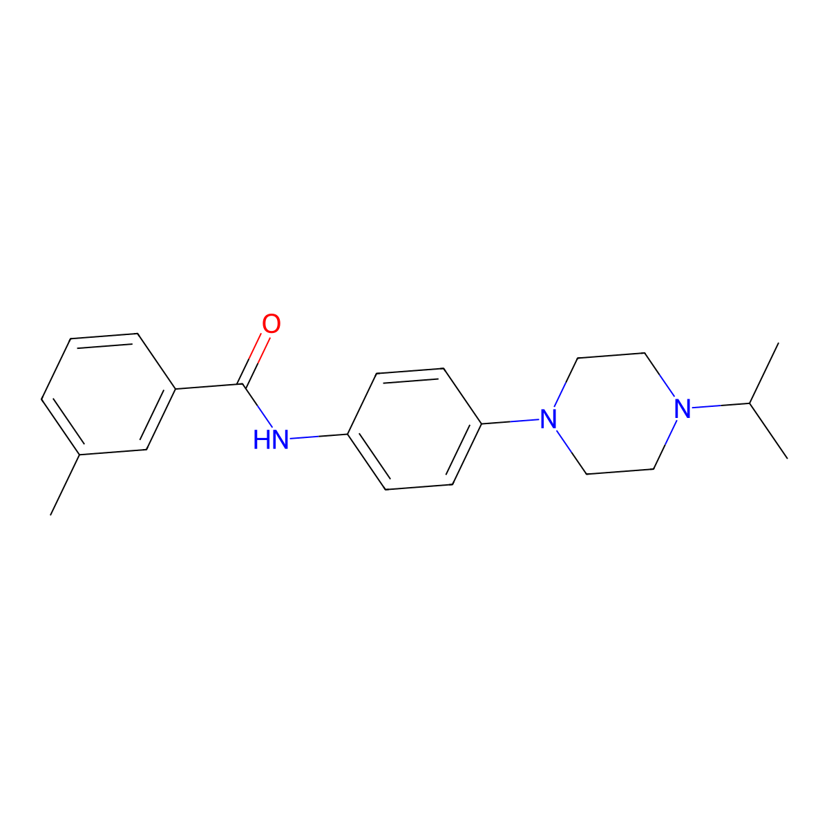 N-[4-(4-isopropylpiperazino)phenyl]-3-methylbenzenecarboxamide molecular structure, CAS 478065-80-4