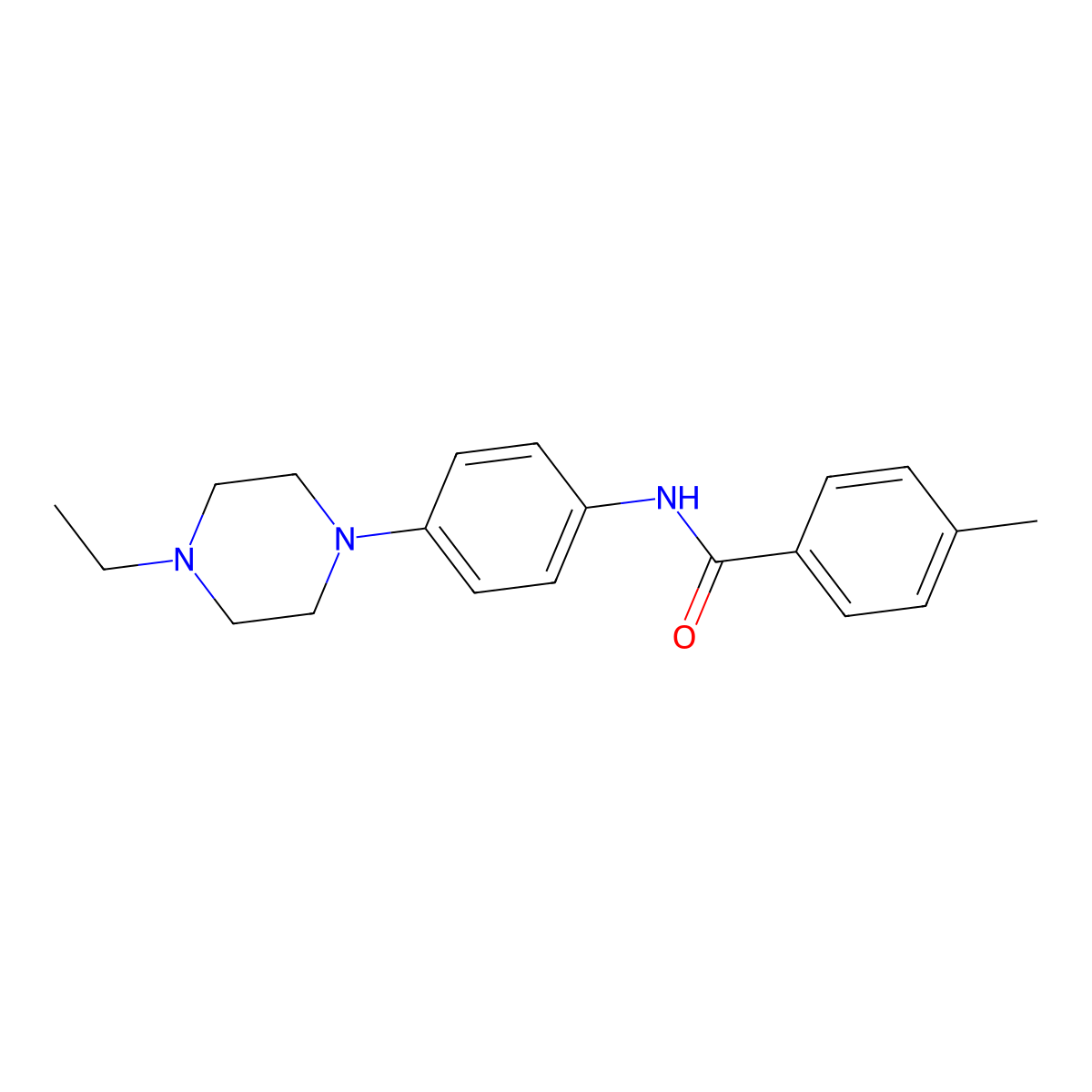 N-[4-(4-ethylpiperazin-1-yl)phenyl]-4-methylbenzamide molecular structure, CAS 478065-83-7
