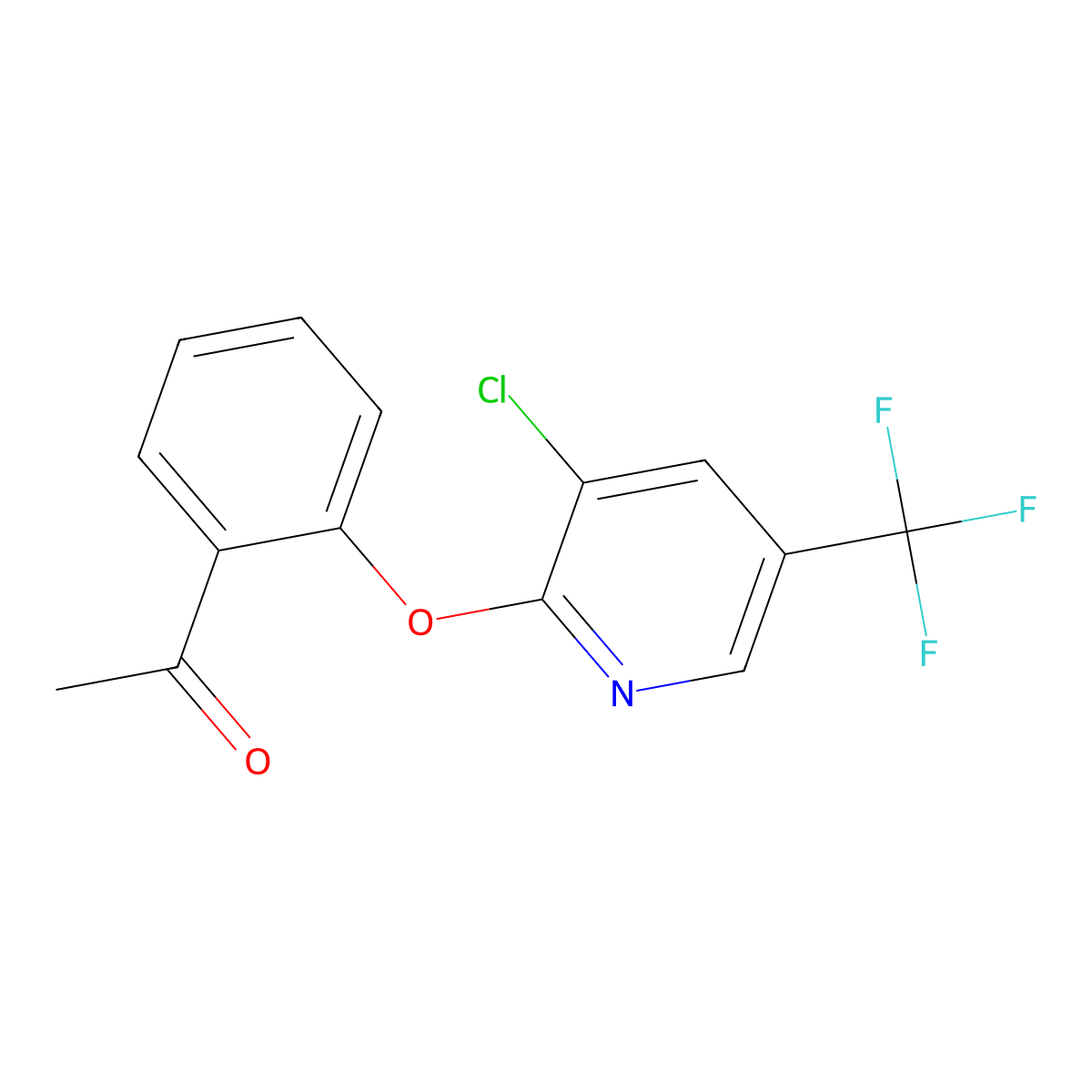 1-(2-{[3-Chloro-5-(trifluoromethyl)-2-pyridinyl]oxy}phenyl)-1-ethanone molecular structure, CAS 478065-93-9