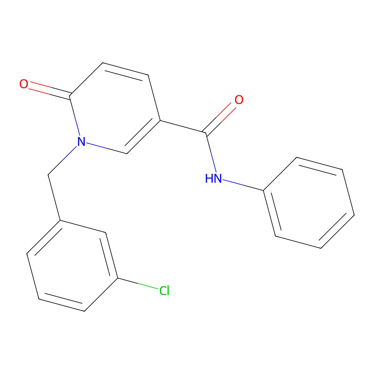 1-[(3-chlorophenyl)methyl]-6-oxo-N-phenylpyridine-3-carboxamide molecular structure, CAS 478065-95-1