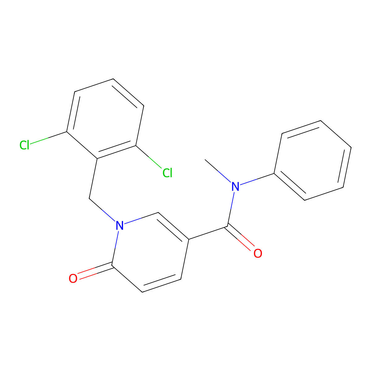 1-[(2,6-dichlorophenyl)methyl]-N-methyl-6-oxo-N-phenylpyridine-3-carboxamide molecular structure, CAS 478065-99-5