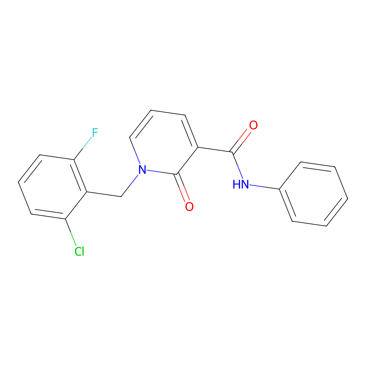 1-[(2-chloro-6-fluorophenyl)methyl]-2-oxo-N-phenylpyridine-3-carboxamide molecular structure, CAS 478066-01-2