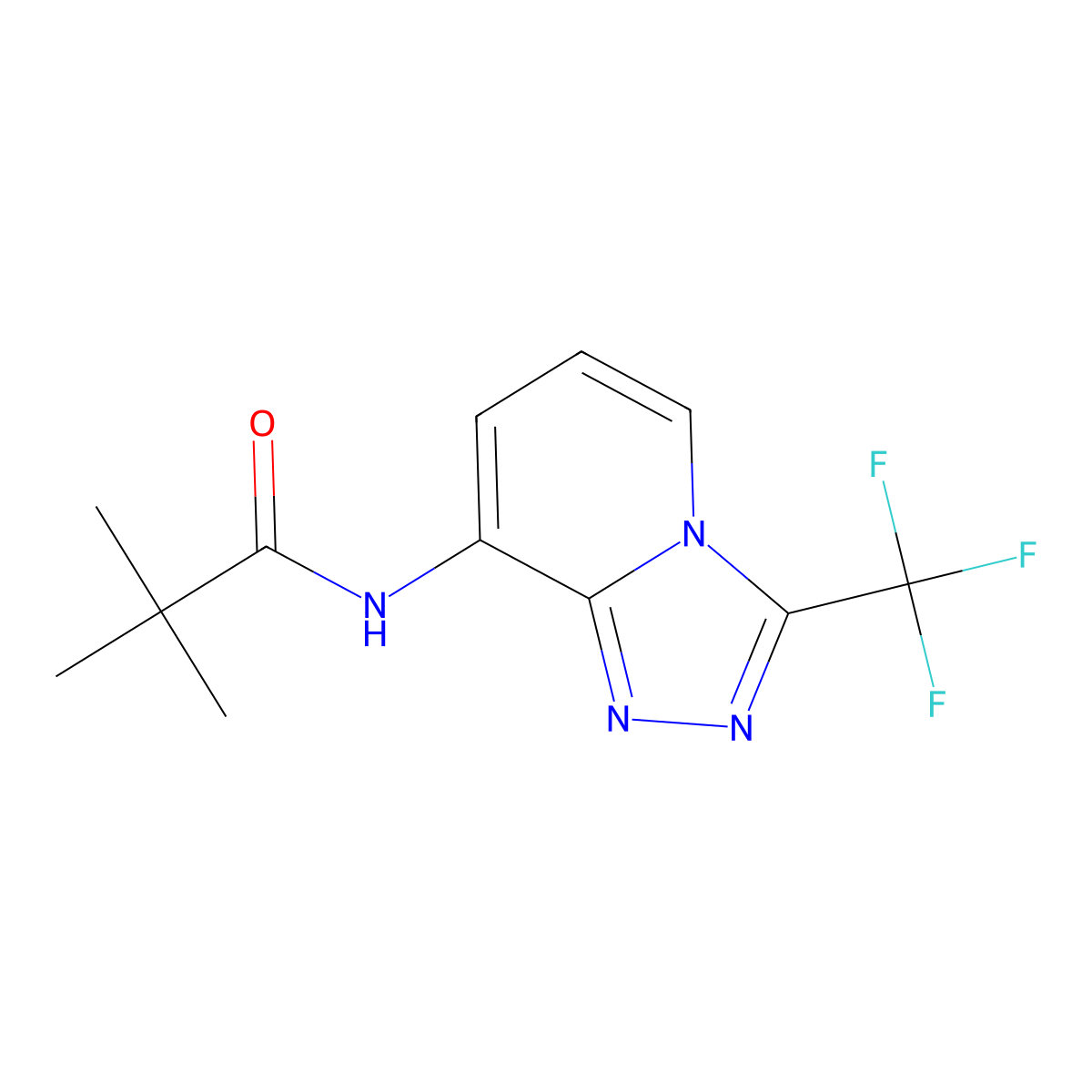 2,2-dimethyl-N-[3-(trifluoromethyl)[1,2,4]triazolo[4,3-a]pyridin-8-yl]propanamide molecular structure, CAS 478066-15-8