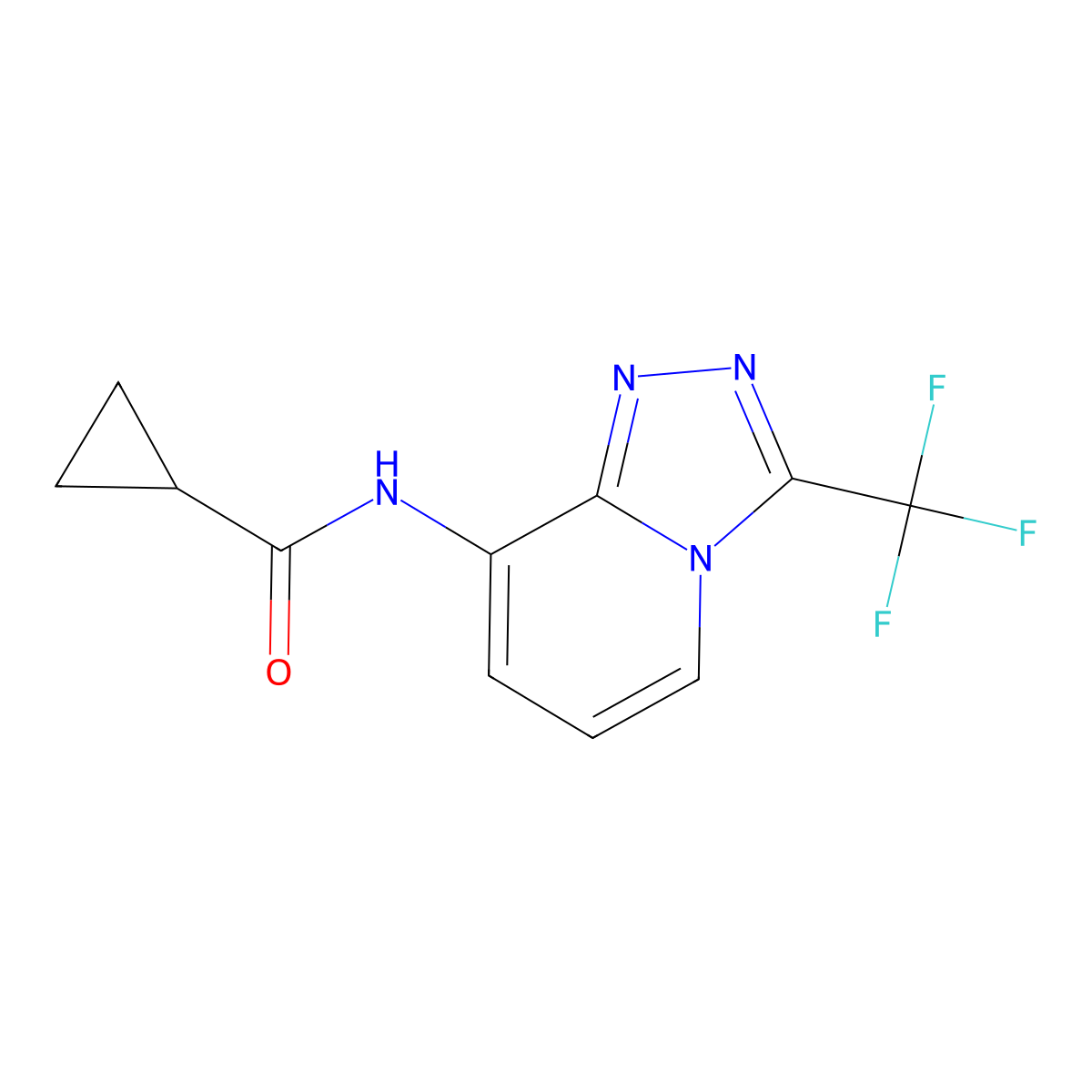 N-[3-(trifluoromethyl)[1,2,4]triazolo[4,3-a]pyridin-8-yl]cyclopropanecarboxamide molecular structure, CAS 478066-16-9