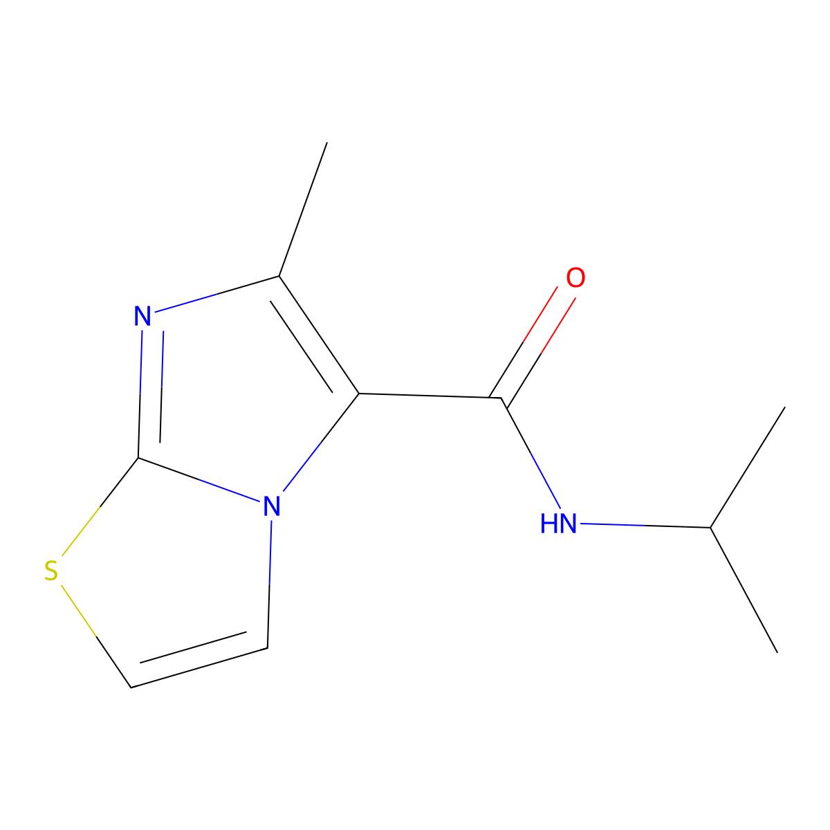 N-isopropyl-6-methylimidazo[2,1-b][1,3]thiazole-5-carboxamide molecular structure, CAS 478066-31-8