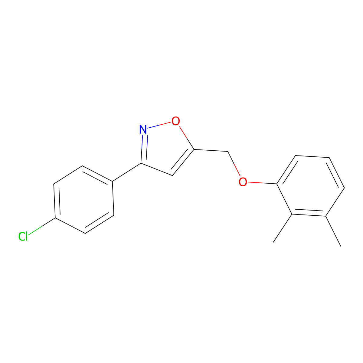 3-(4-Chlorophenyl)-5-[(2,3-dimethylphenoxy)methyl]-1,2-oxazole molecular structure, CAS 478066-37-4