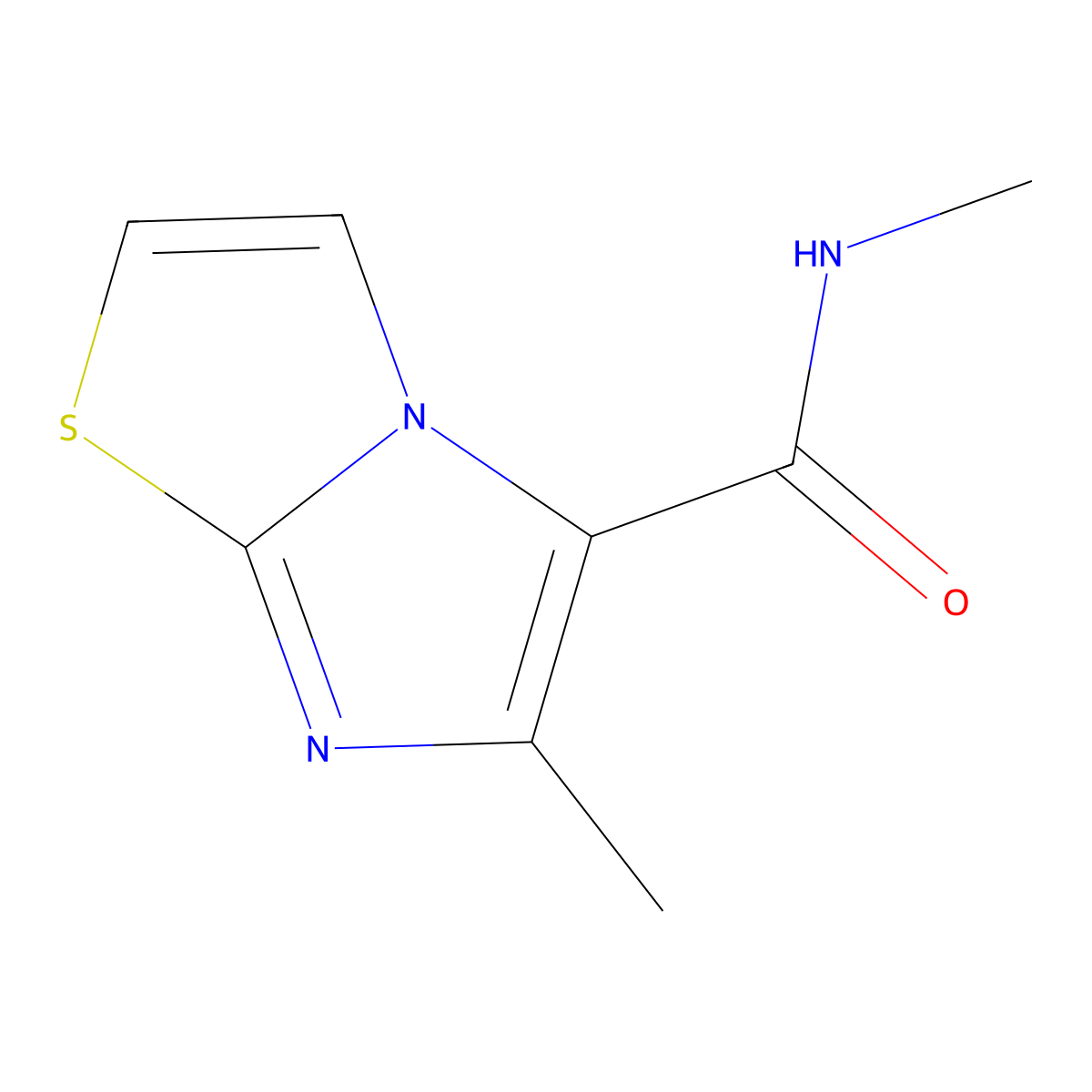 N,6-dimethylimidazo[2,1-b][1,3]thiazole-5-carboxamide molecular structure, CAS 478066-41-0