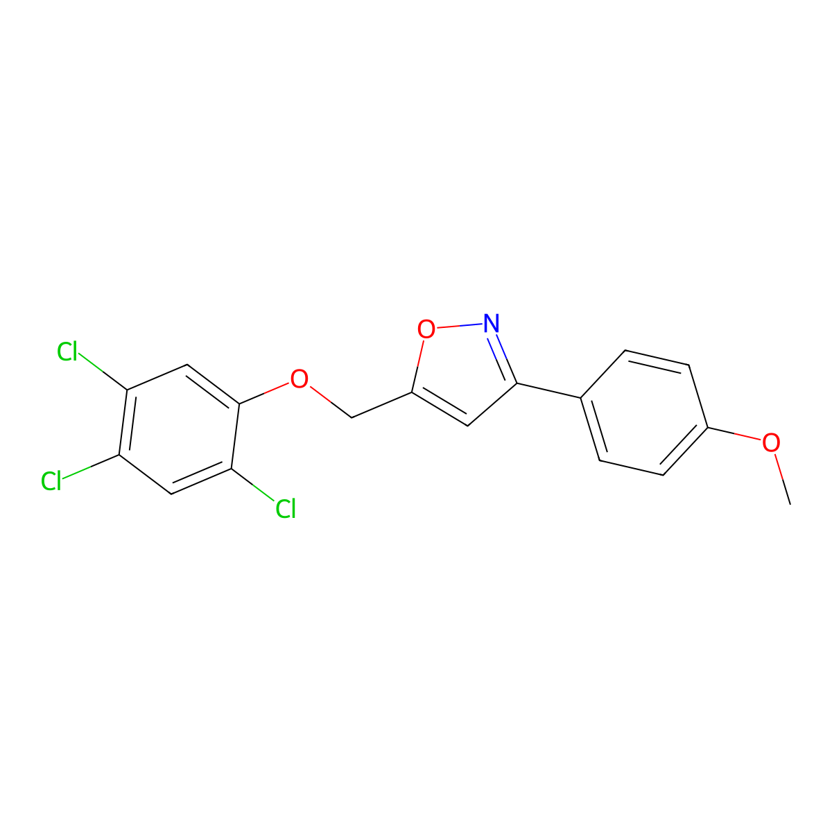 3-(4-Methoxyphenyl)-5-[(2,4,5-trichlorophenoxy)methyl]-1,2-oxazole molecular structure, CAS 478066-45-4