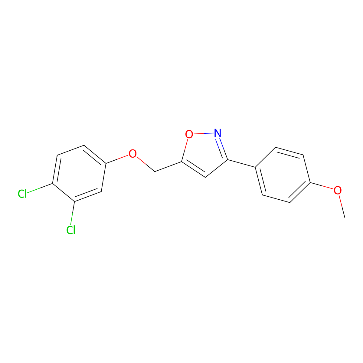 5-[(3,4-Dichlorophenoxy)methyl]-3-(4-methoxyphenyl)-1,2-oxazole molecular structure, CAS 478066-53-4