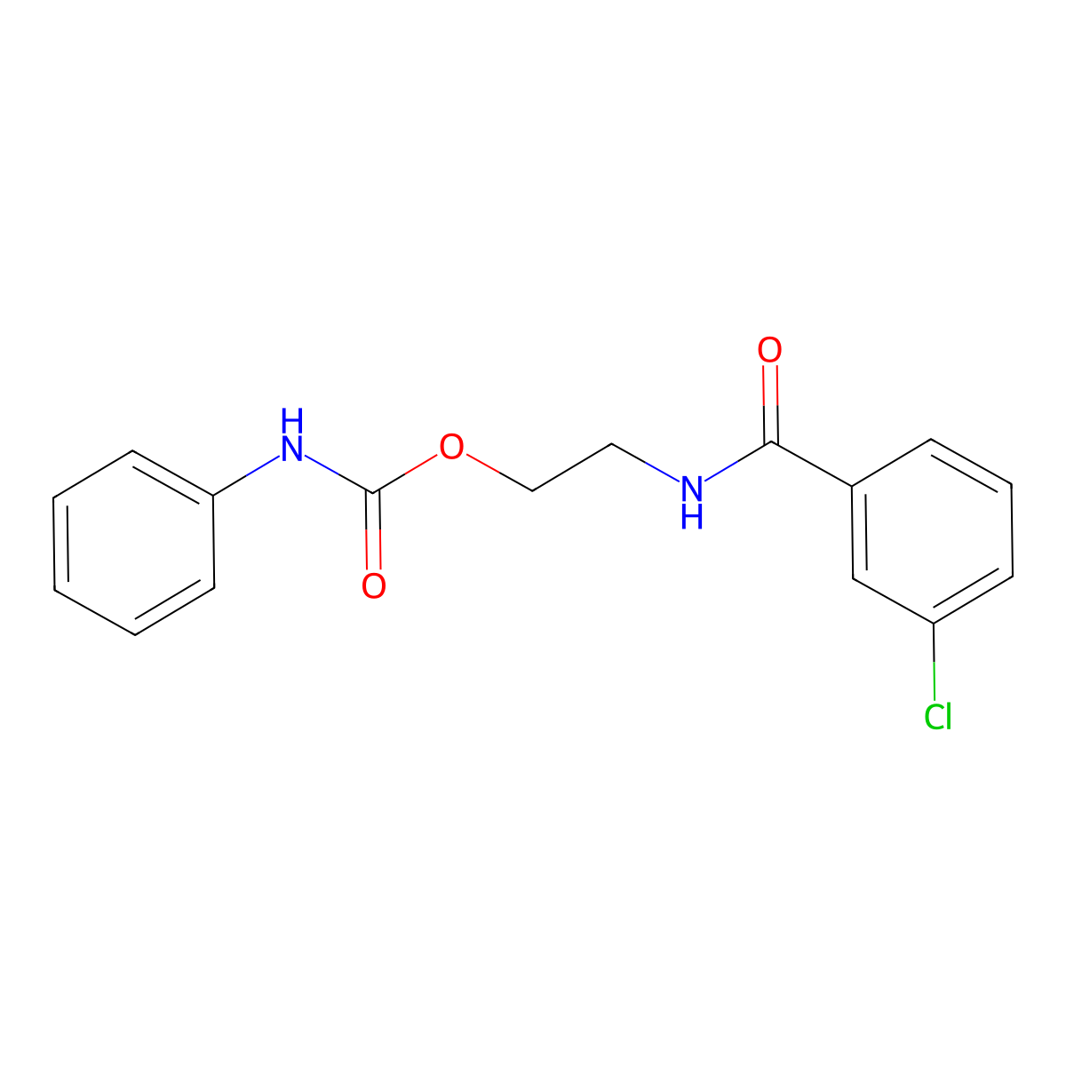 2-[(3-chlorobenzoyl)amino]ethyl N-phenylcarbamate molecular structure, CAS 478066-63-6