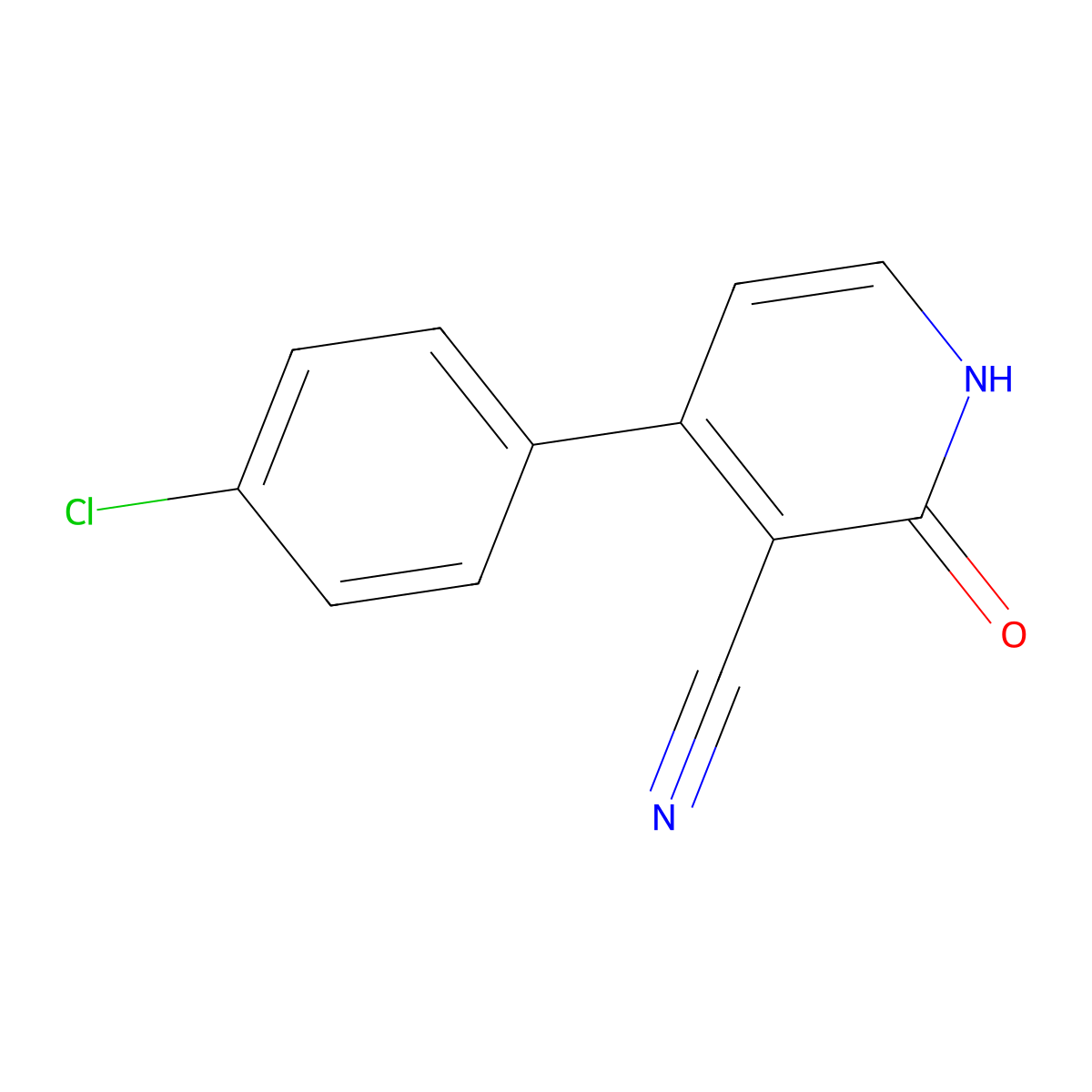 4-(4-Chlorophenyl)-2-hydroxynicotinonitrile molecular structure, CAS 478067-03-7