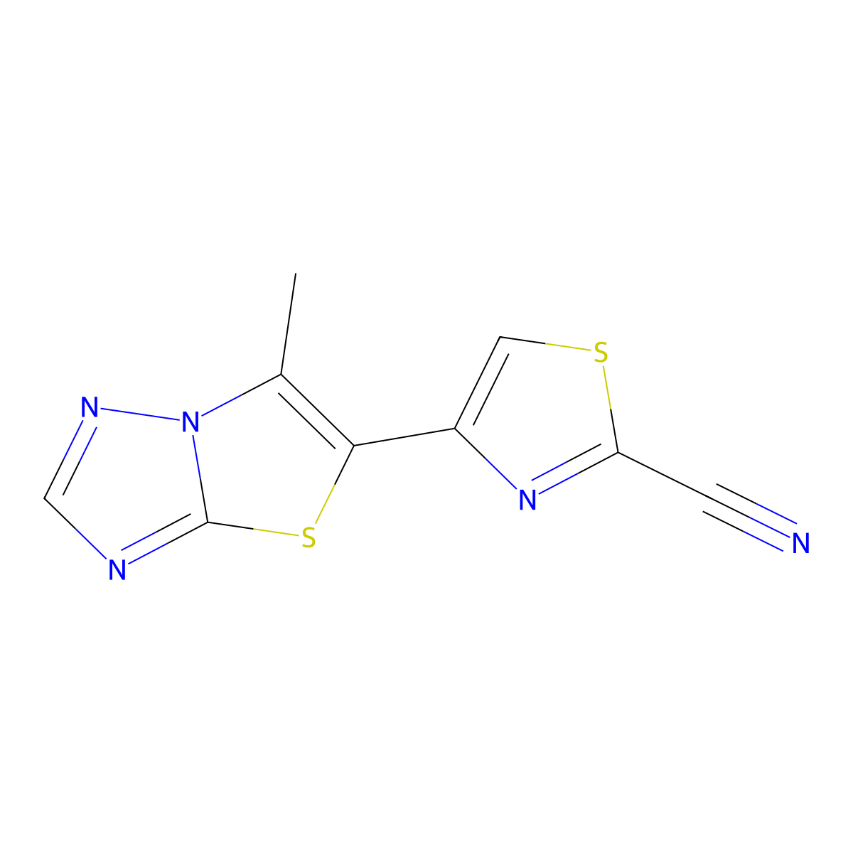 4-(6-Methyl[1,3]thiazolo[3,2-b][1,2,4]triazol-5-yl)-1,3-thiazole-2-carbonitrile molecular structure, CAS 478067-26-4