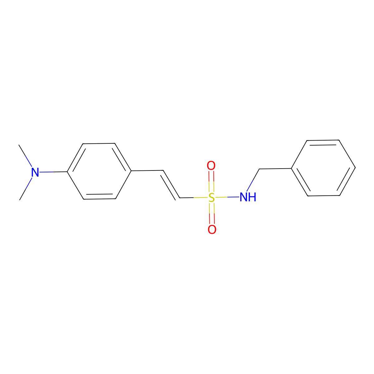(E)-N-benzyl-2-[4-(dimethylamino)phenyl]ethene-1-sulfonamide molecular structure, CAS 478067-30-0