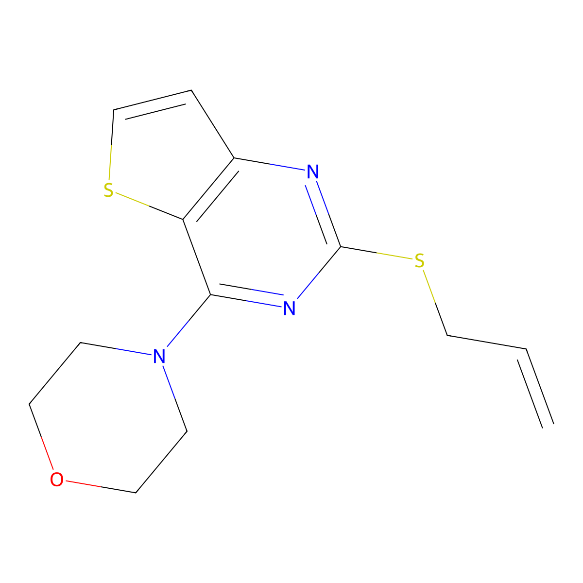 2-(Allylsulfanyl)-4-morpholinothieno[3,2-d]pyrimidine molecular structure, CAS 478067-62-8
