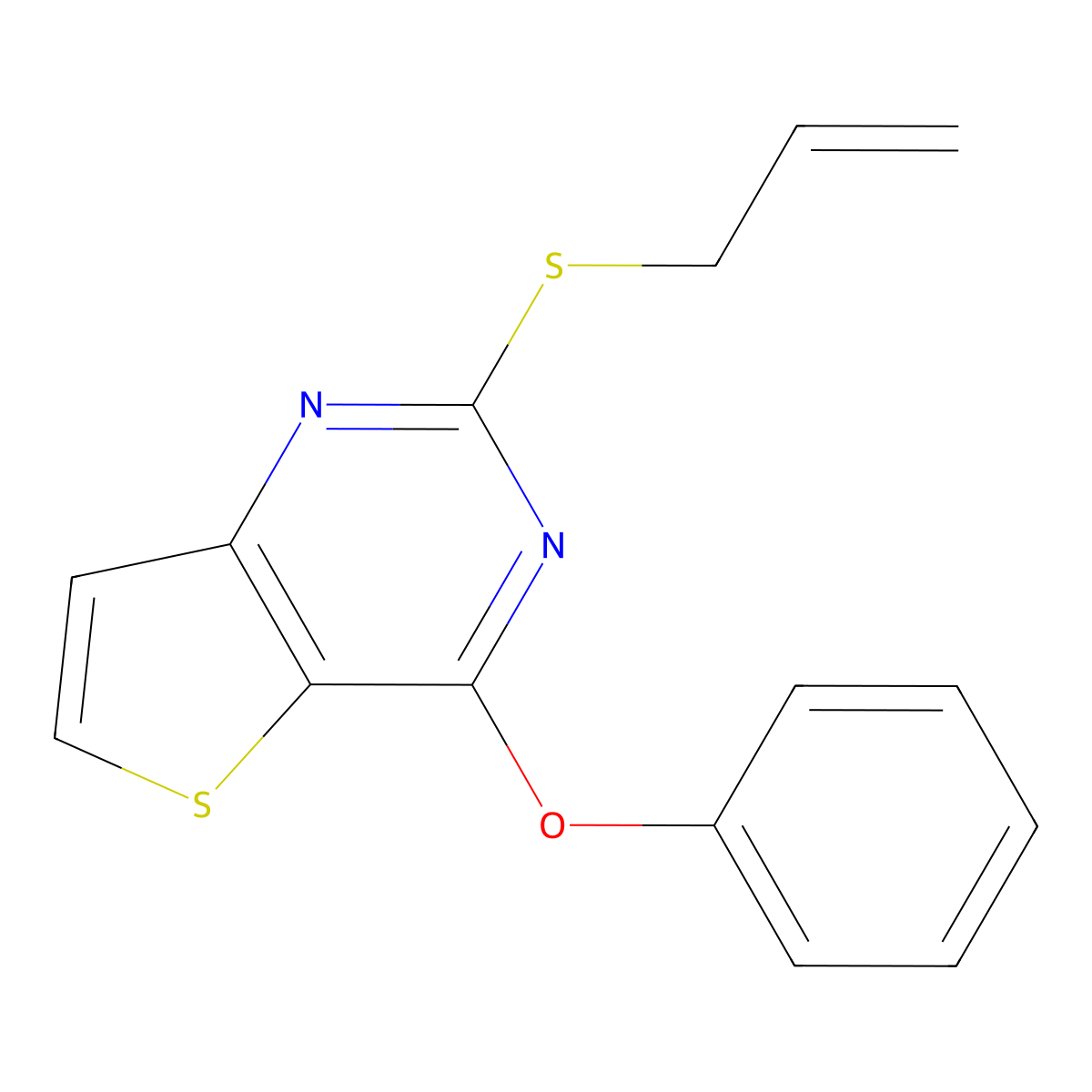 2-(Allylsulfanyl)-4-phenoxythieno[3,2-d]pyrimidine molecular structure, CAS 478067-64-0