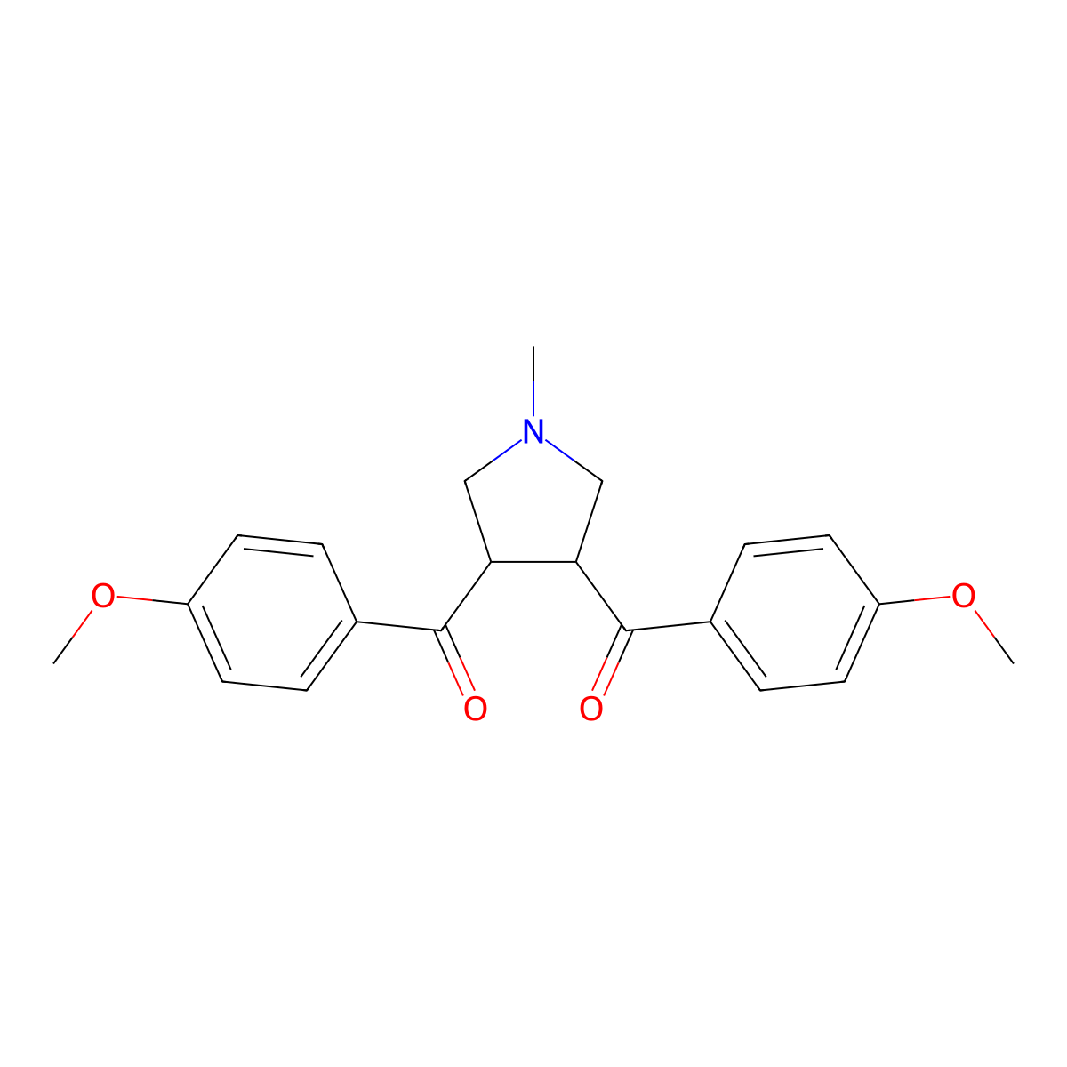 [4-(4-methoxybenzoyl)-1-methyltetrahydro-1H-pyrrol-3-yl](4-methoxyphenyl)methanone molecular structure, CAS 478067-80-0