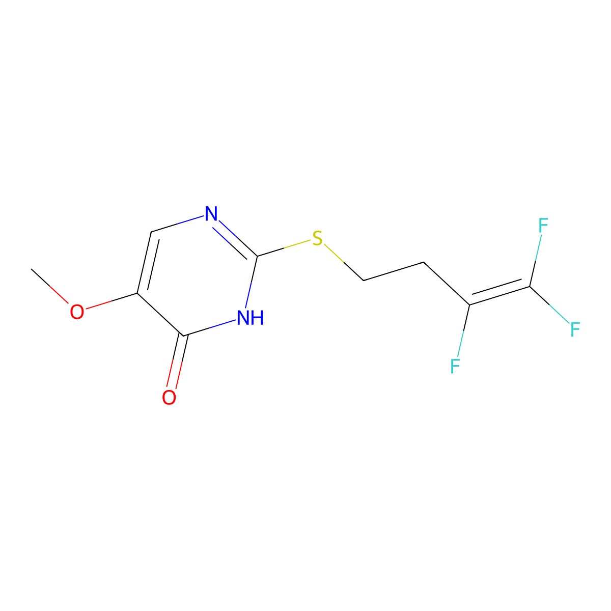 5-Methoxy-2-[(3,4,4-trifluoro-3-butenyl)sulfanyl]-4-pyrimidinol molecular structure, CAS 478067-87-7