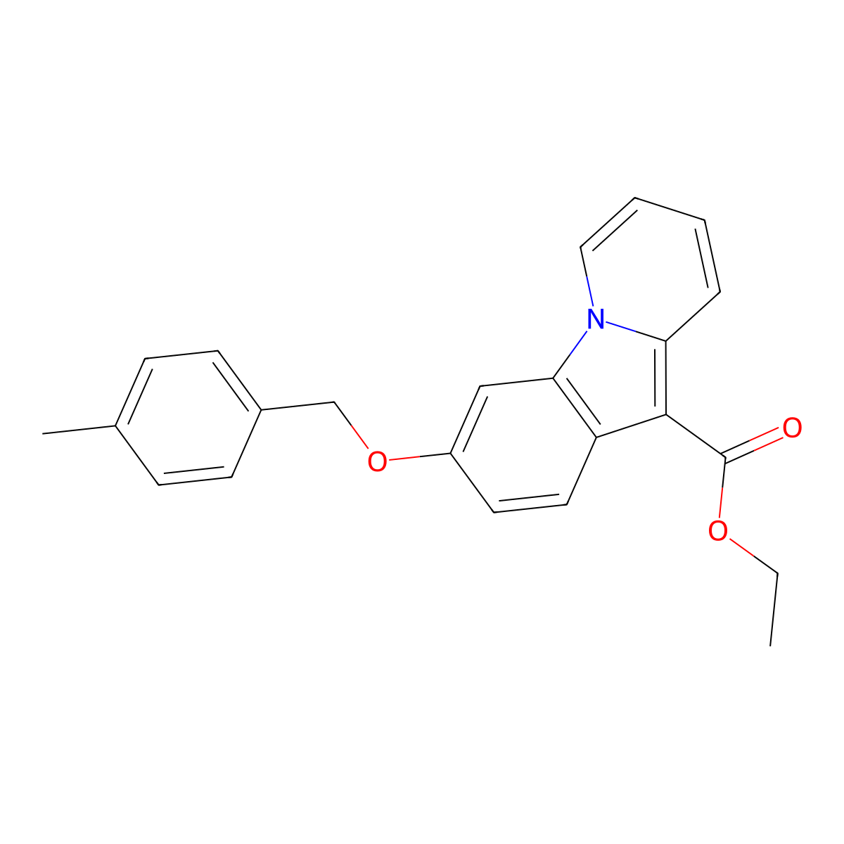 Ethyl 3-[(4-methylbenzyl)oxy]pyrido[1,2-a]indole-10-carboxylate molecular structure, CAS 478067-88-8