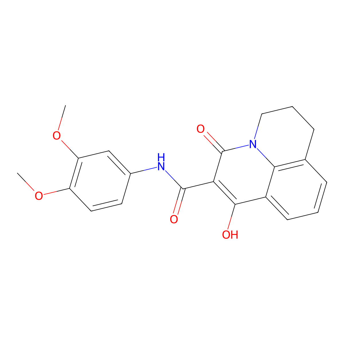 N-(3,4-dimethoxyphenyl)-7-hydroxy-5-oxo-2,3-dihydro-1H,5H-pyrido[3,2,1-ij]quinoline-6-carboxamide molecular structure, CAS 478067-97-9