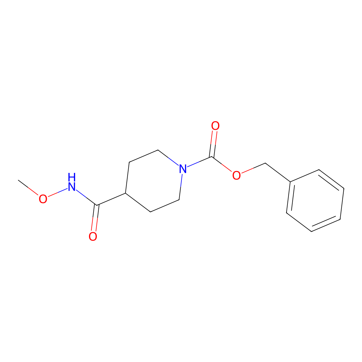 Benzyl 4-(methoxycarbamoyl)piperidine-1-carboxylate molecular structure, CAS 478068-08-5