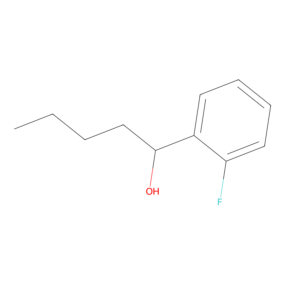 1-(2-Fluorophenyl)pentan-1-ol molecular structure, CAS 478076-42-5