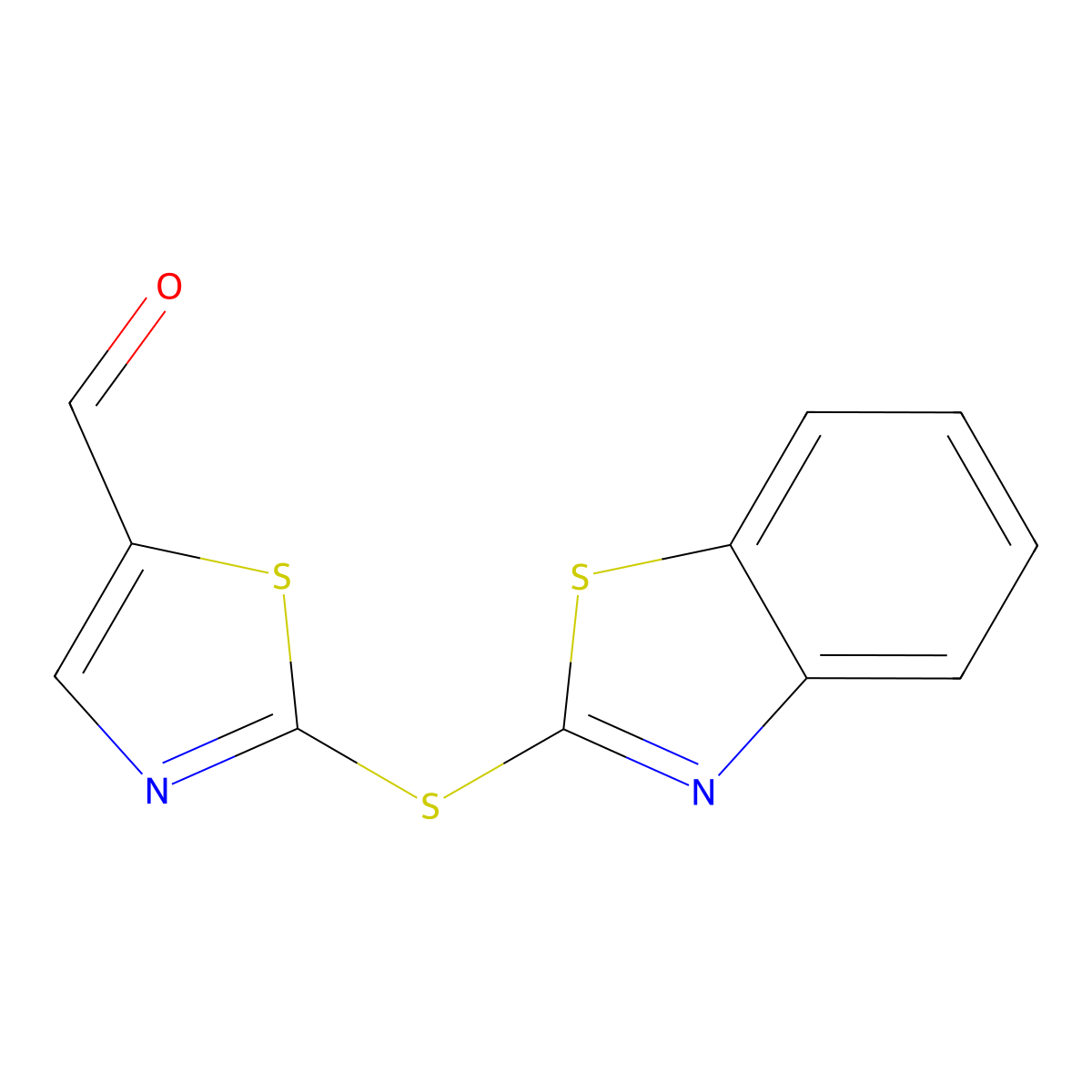 2-(1,3-Benzothiazol-2-ylsulfanyl)-1,3-thiazole-5-carbaldehyde molecular structure, CAS 478076-84-5