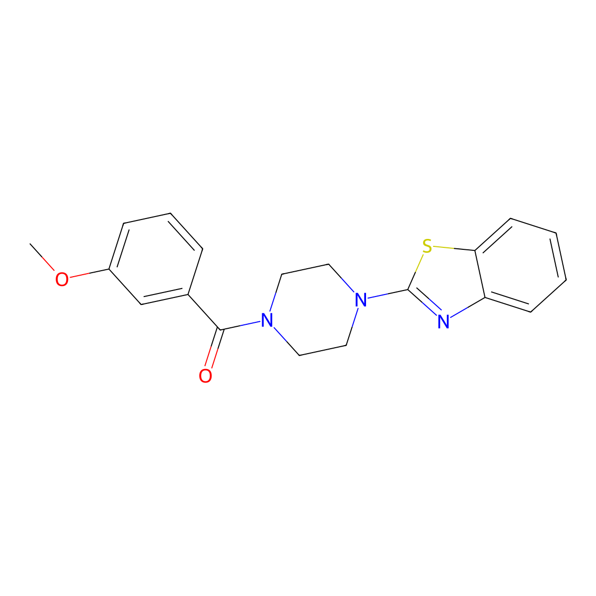 2-[4-(3-Methoxybenzoyl)piperazin-1-yl]-1,3-benzothiazole molecular structure, CAS 478077-03-1