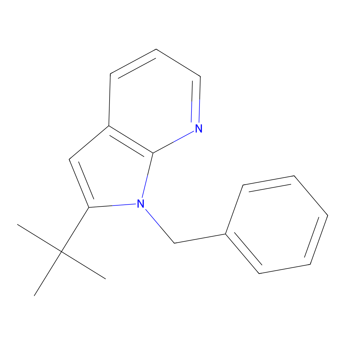 1-Benzyl-2-tert-butylpyrrolo[2,3-b]pyridine molecular structure, CAS 478077-31-5