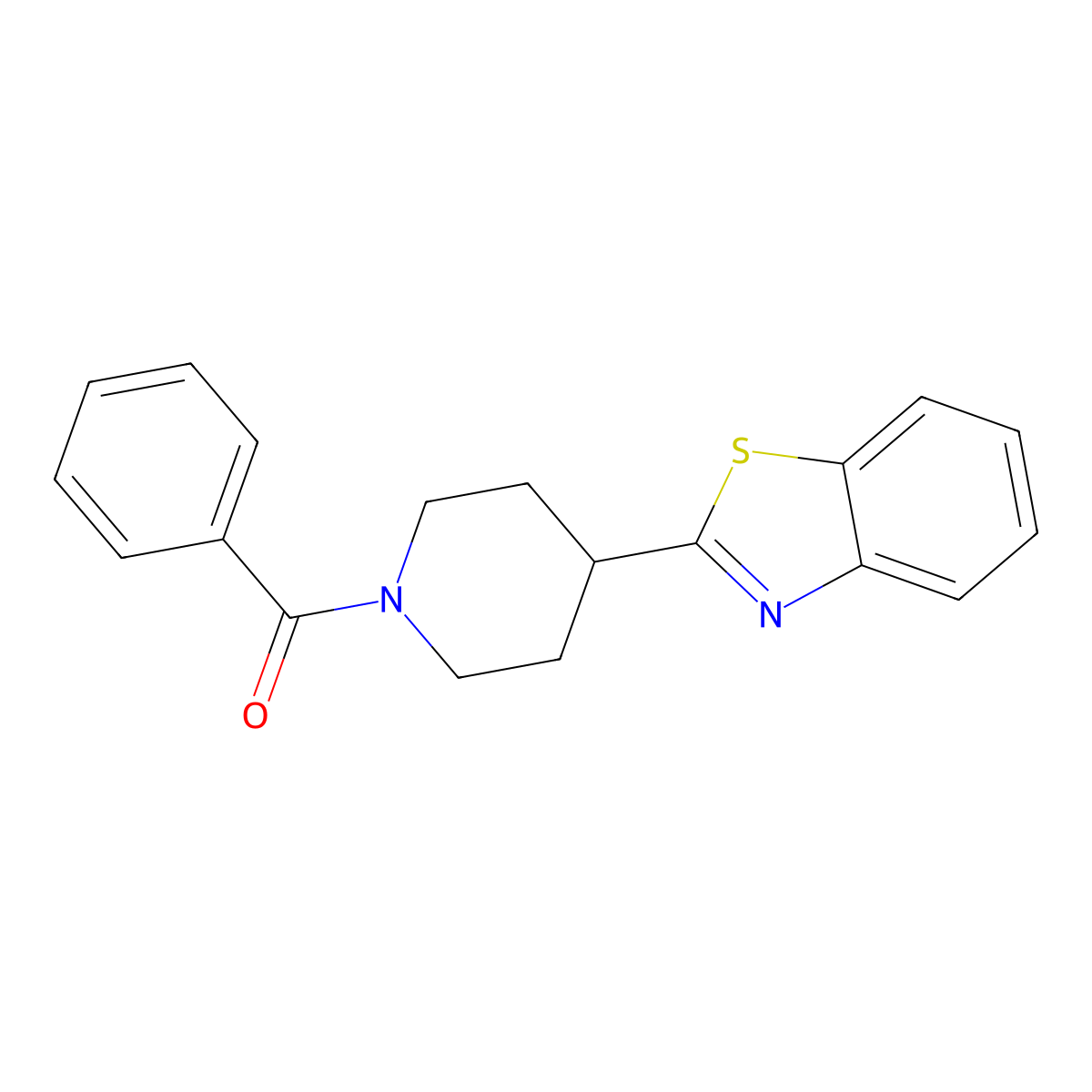 2-(1-Benzoylpiperidin-4-yl)-1,3-benzothiazole molecular structure, CAS 478077-37-1
