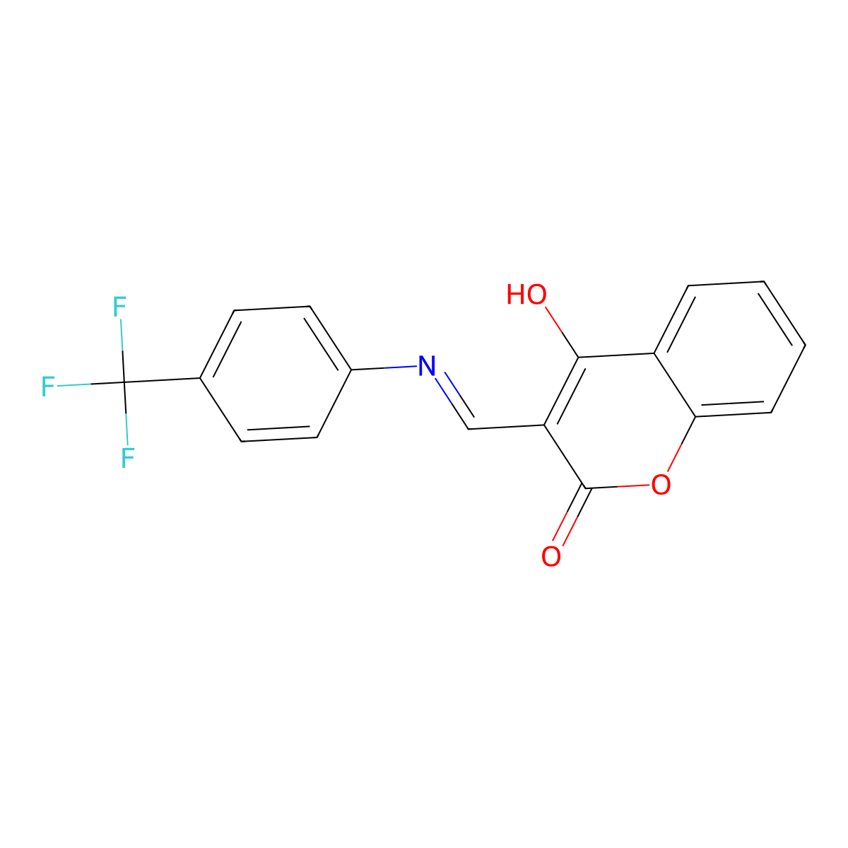 3-{(Z)-[4-(trifluoromethyl)anilino]methylidene}-2H-chromene-2,4-dione molecular structure, CAS 478077-39-3