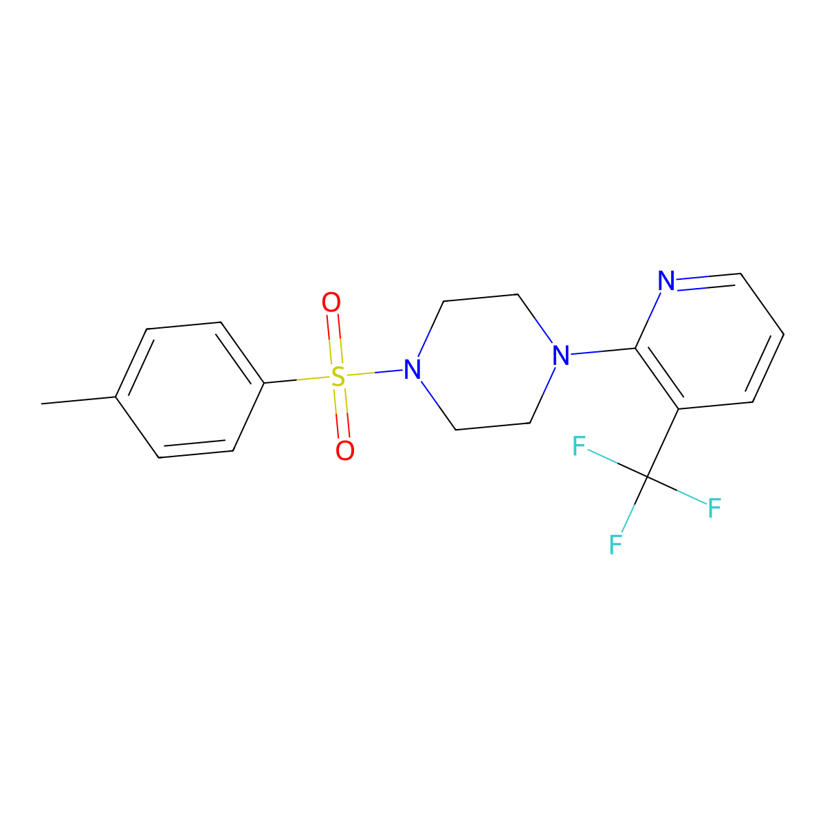 1-(4-Methylbenzenesulfonyl)-4-[3-(trifluoromethyl)pyridin-2-yl]piperazine molecular structure, CAS 478077-40-6