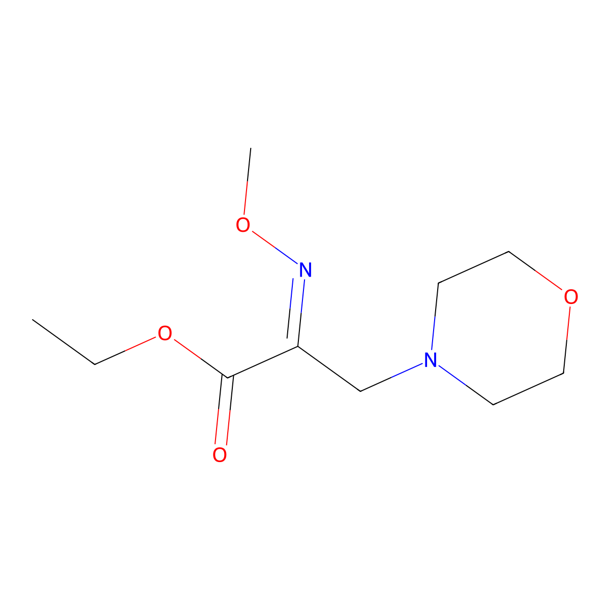 ethyl (2Z)-2-(methoxyimino)-3-(morpholin-4-yl)propanoate molecular structure, CAS 478077-44-0