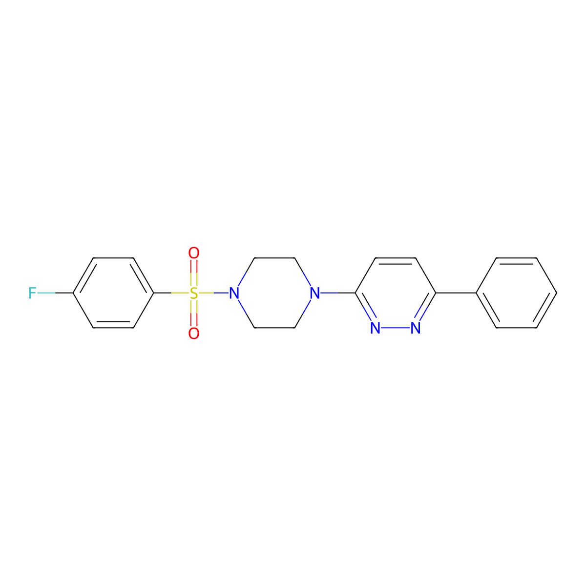 3-{4-[(4-Fluorophenyl)sulfonyl]piperazino}-6-phenylpyridazine molecular structure, CAS 478077-49-5
