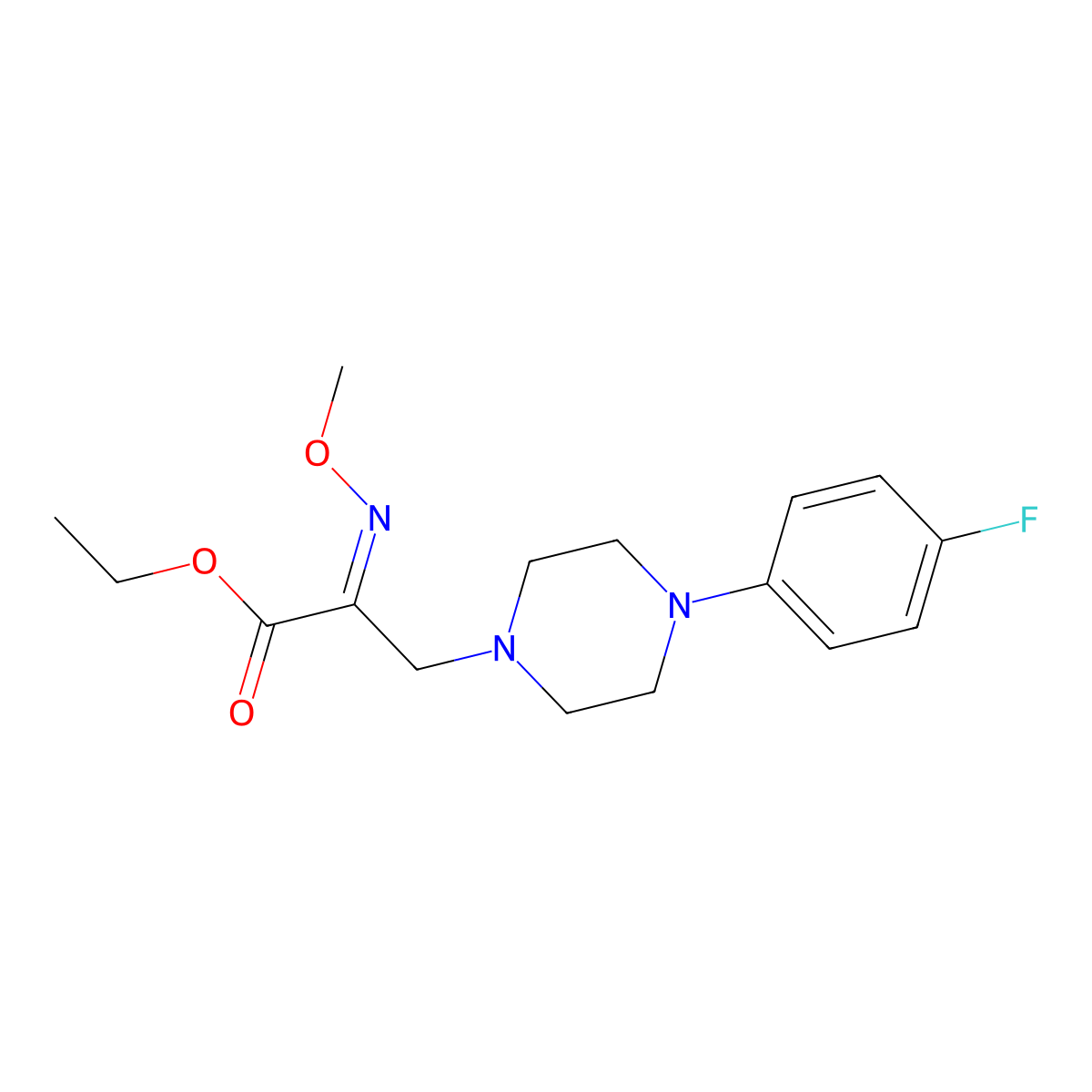 ethyl (2Z)-3-[4-(4-fluorophenyl)piperazin-1-yl]-2-methoxyiminopropanoate molecular structure, CAS 478077-51-9