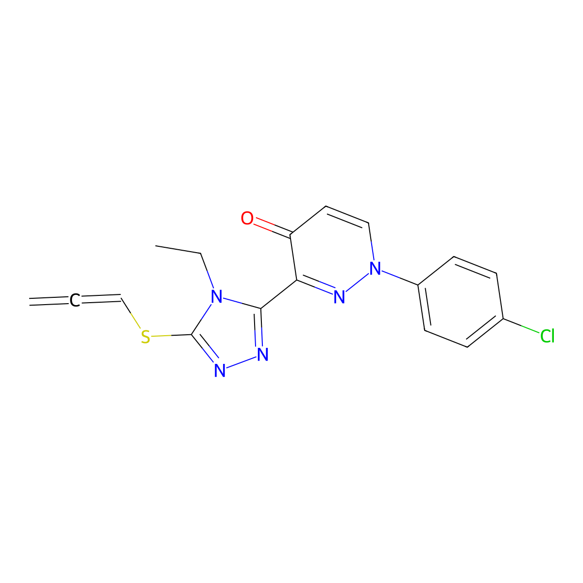 1-(4-chlorophenyl)-3-[4-ethyl-5-(1,2-propadienylsulfanyl)-4H-1,2,4-triazol-3-yl]-4(1H)-pyridazinone molecular structure, CAS 478077-61-1