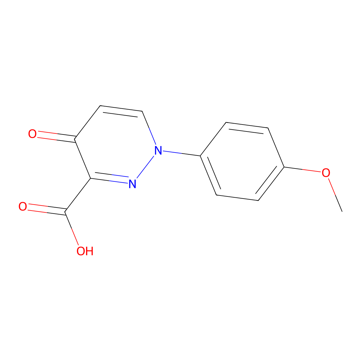 1-(4-Methoxyphenyl)-4-oxo-1,4-dihydropyridazine-3-carboxylic acid molecular structure, CAS 478077-66-6