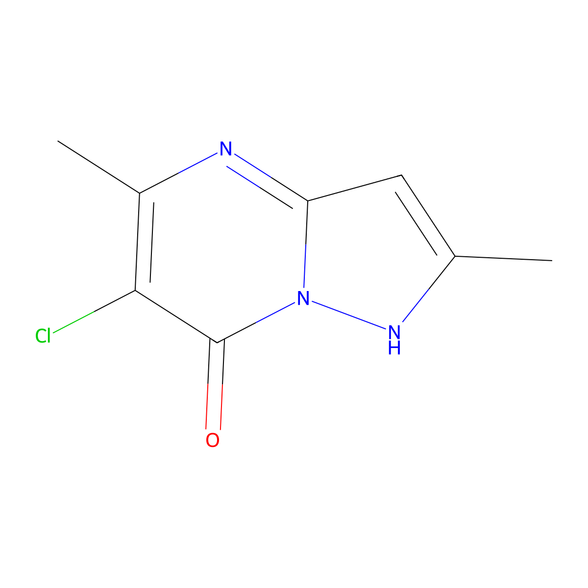 6-Chloro-2,5-dimethylpyrazolo[1,5-a]pyrimidin-7-ol molecular structure, CAS 478077-86-0