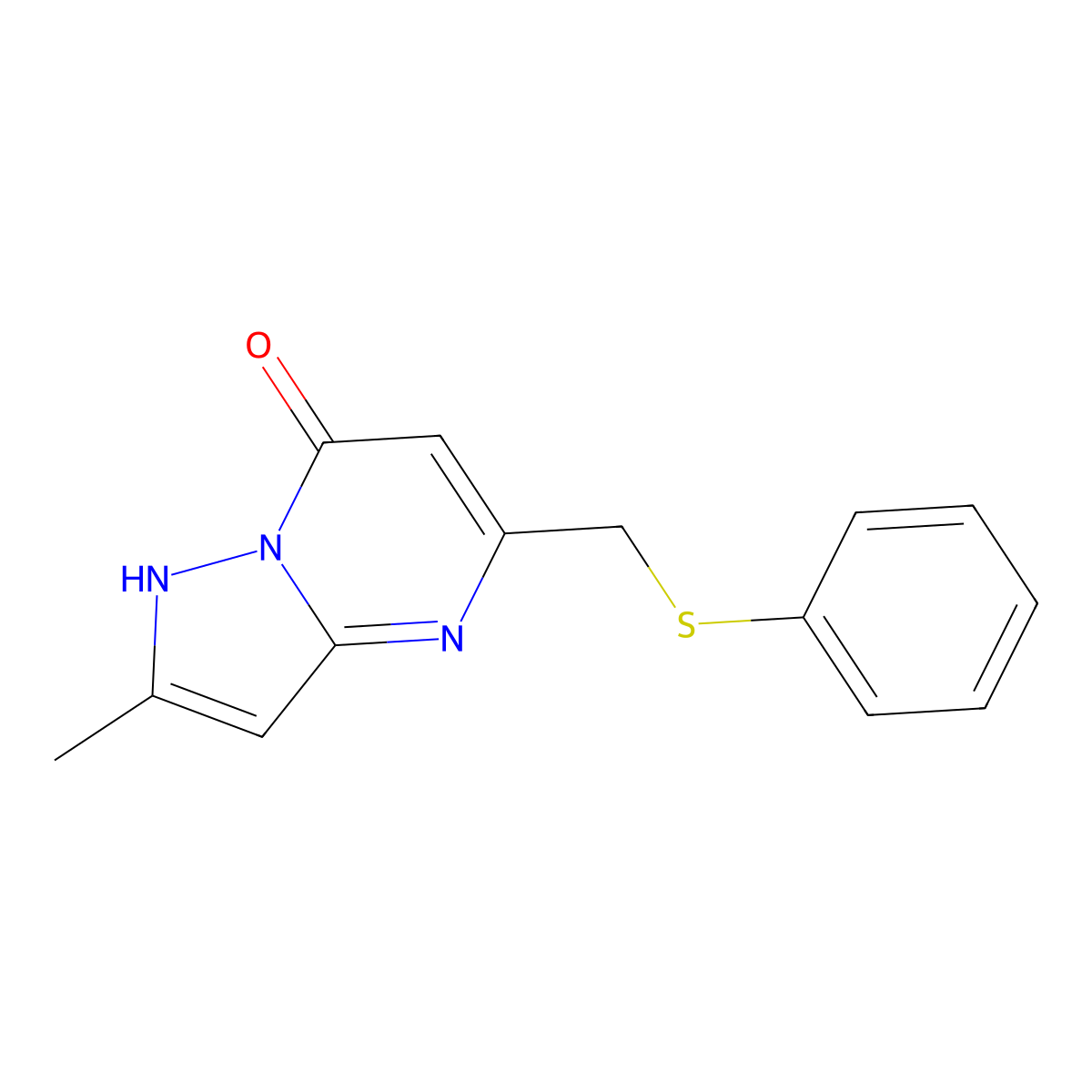 2-Methyl-5-[(phenylsulfanyl)methyl]pyrazolo[1,5-a]pyrimidin-7-ol molecular structure, CAS 478078-05-6