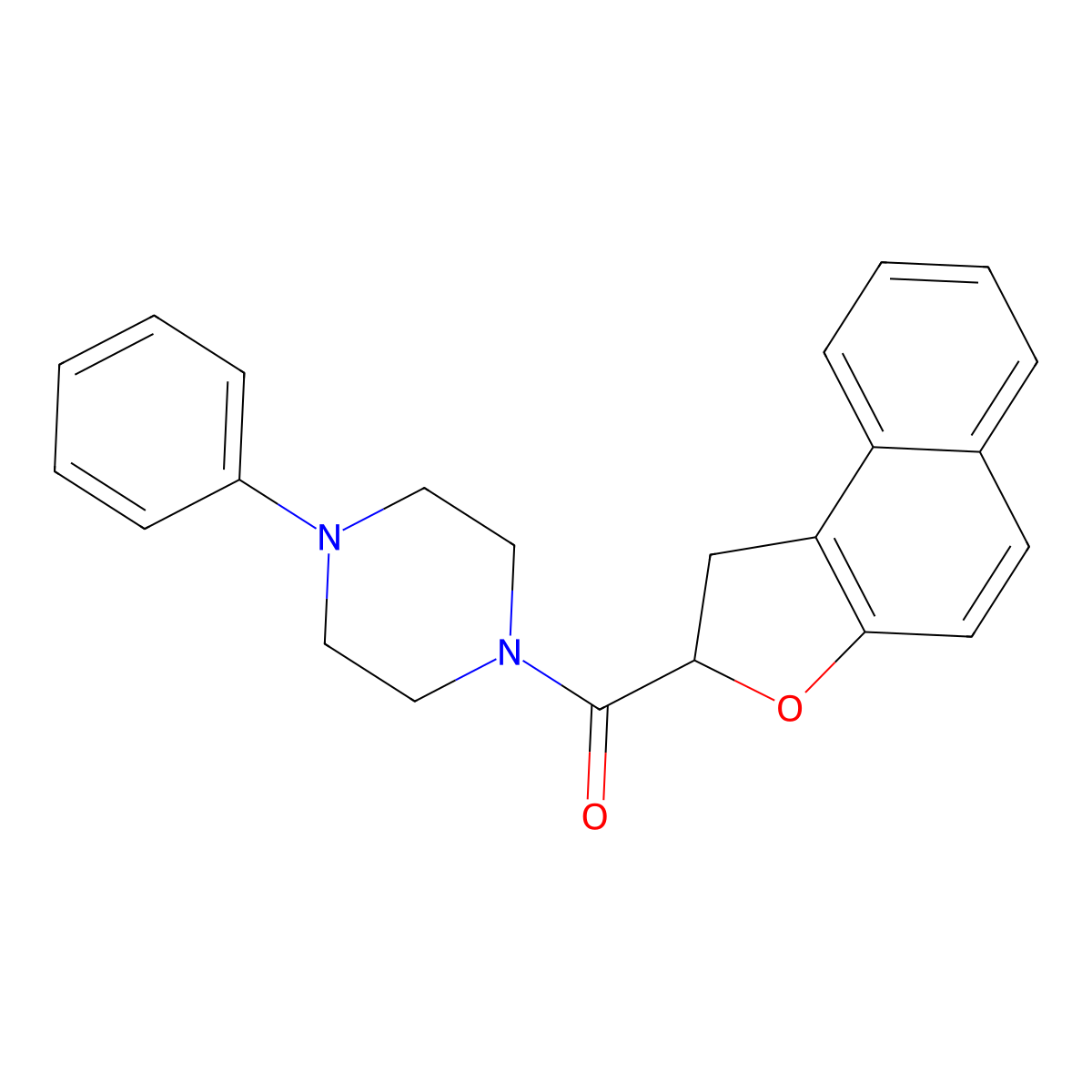 1,2-Dihydronaphtho[2,1-b]furan-2-yl(4-phenylpiperazino)methanone molecular structure, CAS 478078-27-2