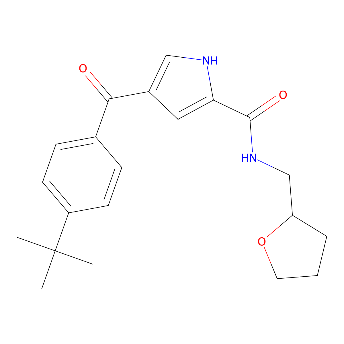 4-[4-(tert-butyl)benzoyl]-N-(tetrahydro-2-furanylmethyl)-1H-pyrrole-2-carboxamide molecular structure, CAS 478078-29-4