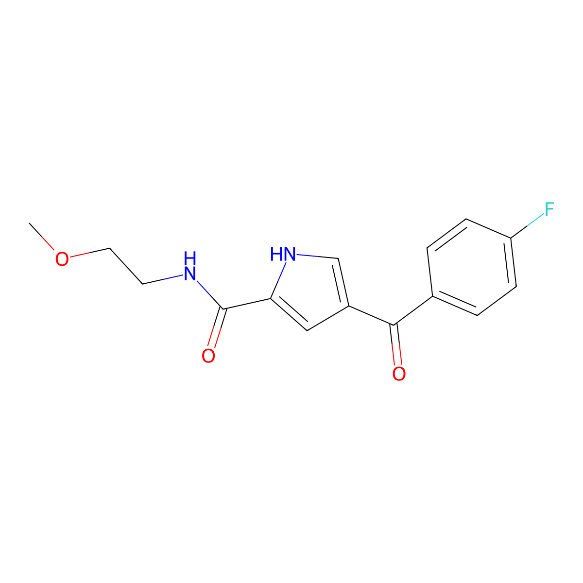 4-(4-fluorobenzoyl)-N-(2-methoxyethyl)-1H-pyrrole-2-carboxamide molecular structure, CAS 478078-61-4