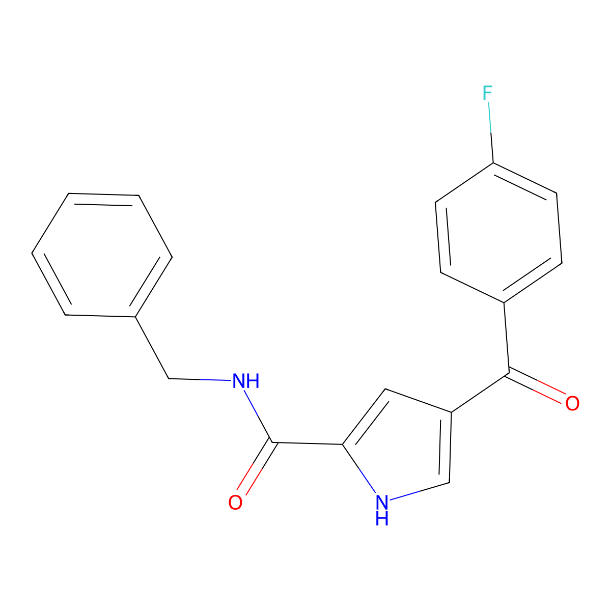N-benzyl-4-(4-fluorobenzoyl)-1H-pyrrole-2-carboxamide molecular structure, CAS 478078-62-5