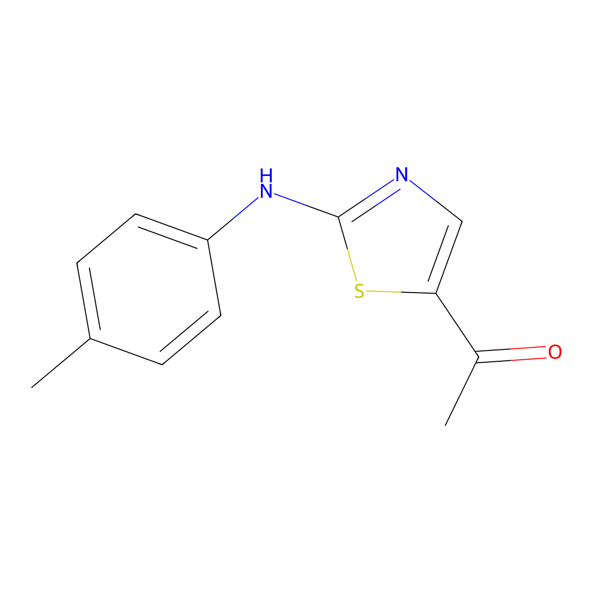 1-[2-(4-Toluidino)-1,3-thiazol-5-yl]-1-ethanone molecular structure, CAS 478078-68-1