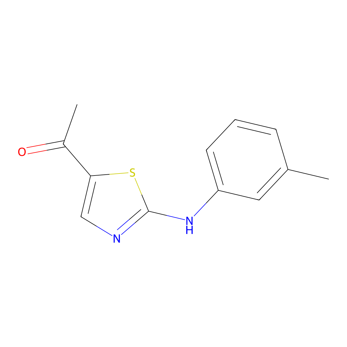 1-[2-(3-Toluidino)-1,3-thiazol-5-yl]-1-ethanone molecular structure, CAS 478078-69-2