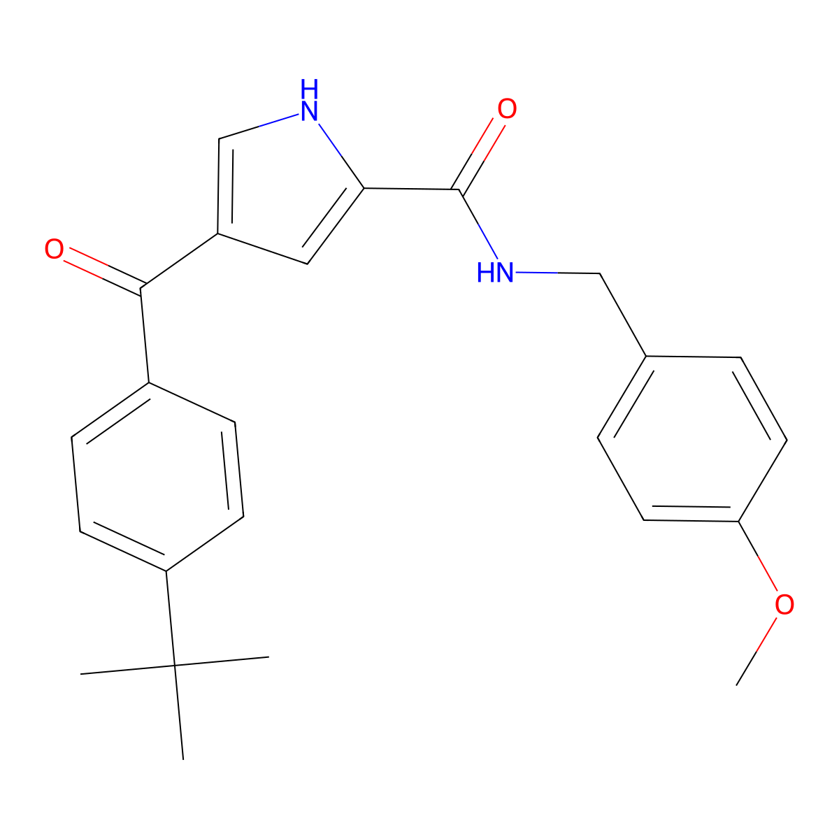 4-(4-tert-butylbenzoyl)-N-[(4-methoxyphenyl)methyl]-1H-pyrrole-2-carboxamide molecular structure, CAS 478078-70-5