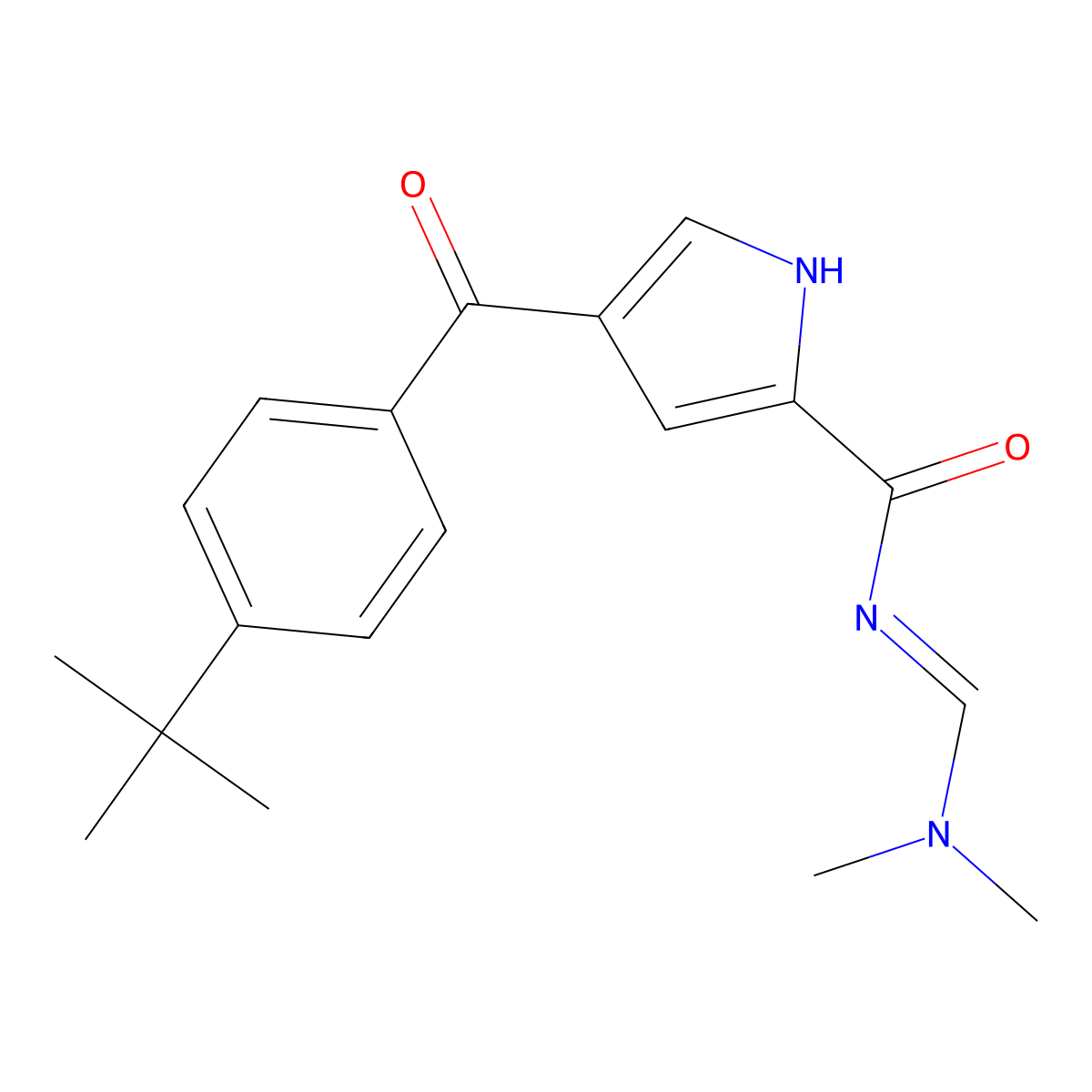 4-[4-(tert-butyl)benzoyl]-N-[(E)-(dimethylamino)methylidene]-1H-pyrrole-2-carboxamide molecular structure, CAS 478078-74-9