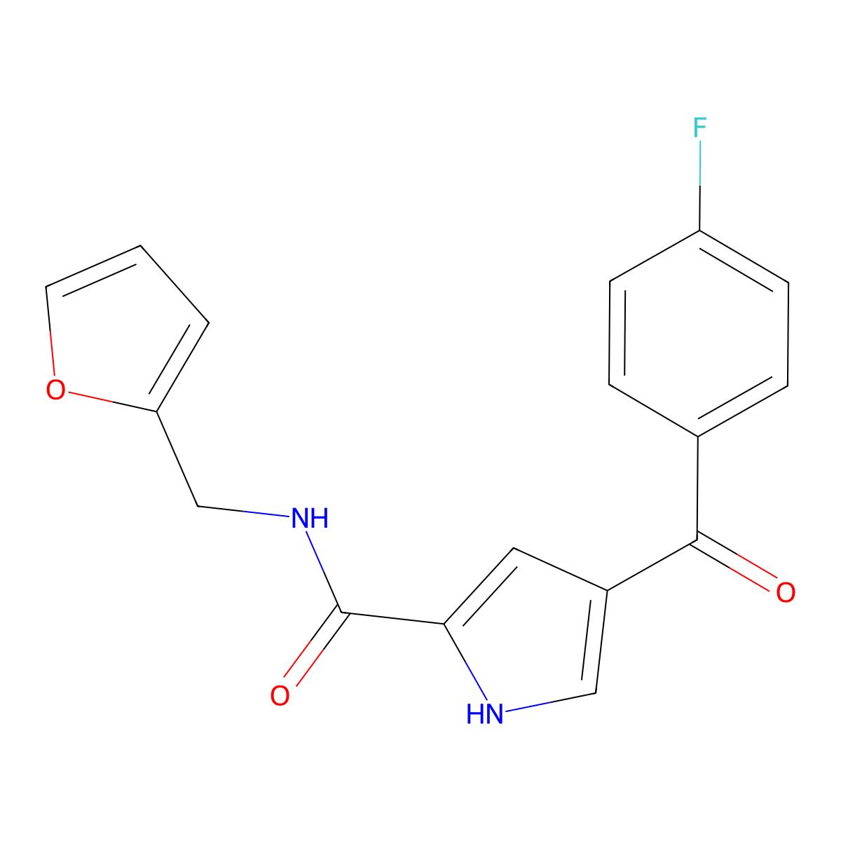 4-(4-fluorobenzoyl)-N-(2-furylmethyl)-1H-pyrrole-2-carboxamide molecular structure, CAS 478078-77-2