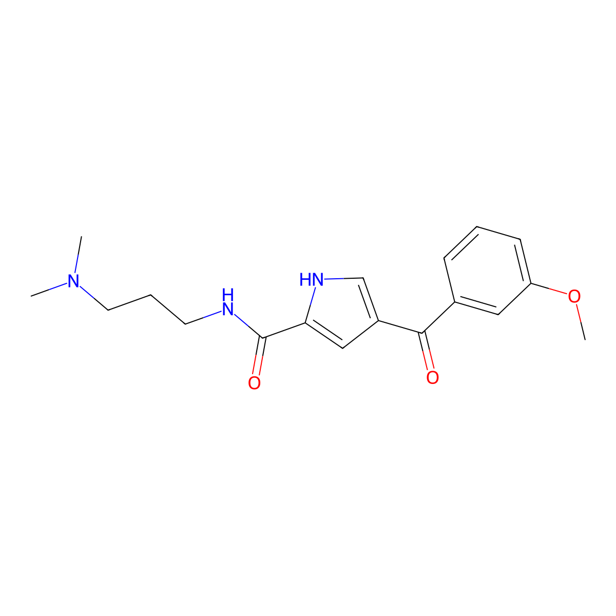 N-[3-(dimethylamino)propyl]-4-(3-methoxybenzoyl)-1H-pyrrole-2-carboxamide molecular structure, CAS 478078-78-3
