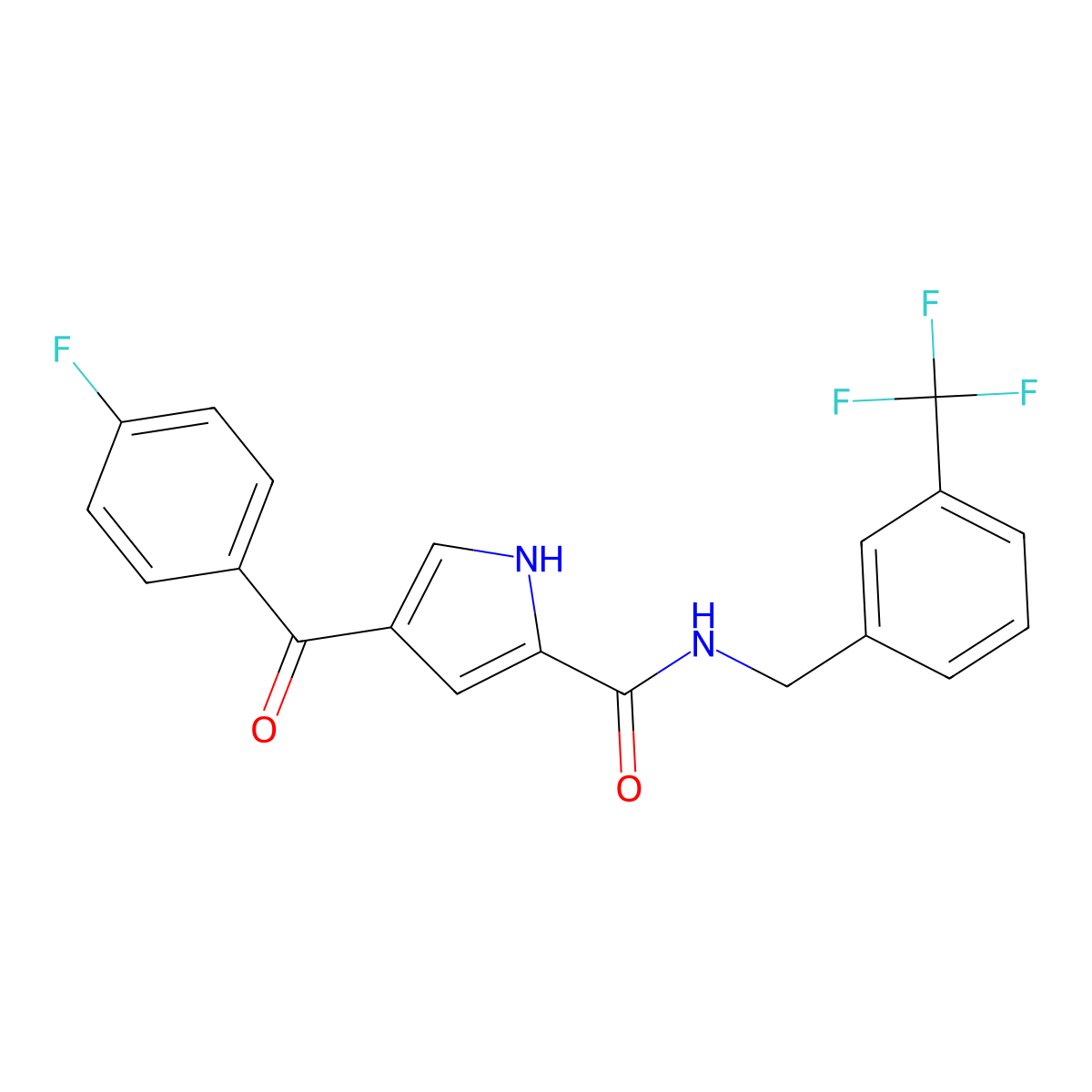 4-(4-fluorobenzoyl)-N-[3-(trifluoromethyl)benzyl]-1H-pyrrole-2-carboxamide molecular structure, CAS 478078-85-2