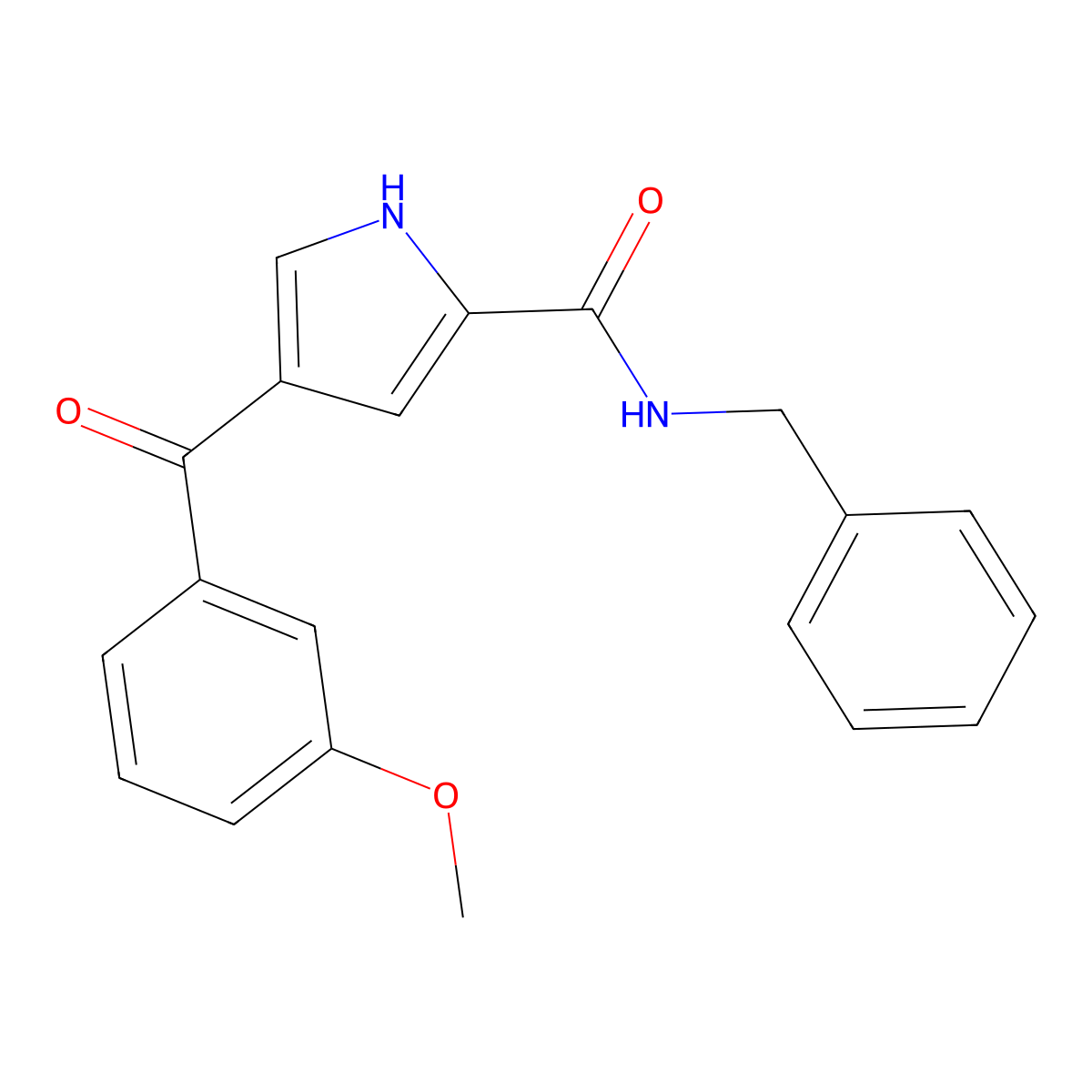 N-benzyl-4-(3-methoxybenzoyl)-1H-pyrrole-2-carboxamide molecular structure, CAS 478078-86-3